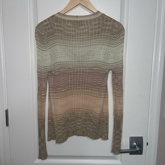 MISSONI Vneck Cardigan & Tank Set Front Button Down Zig Zag Print Pink Blue 6/8 - Picture 6 of 12